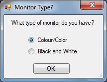 Monitor Choice Screen